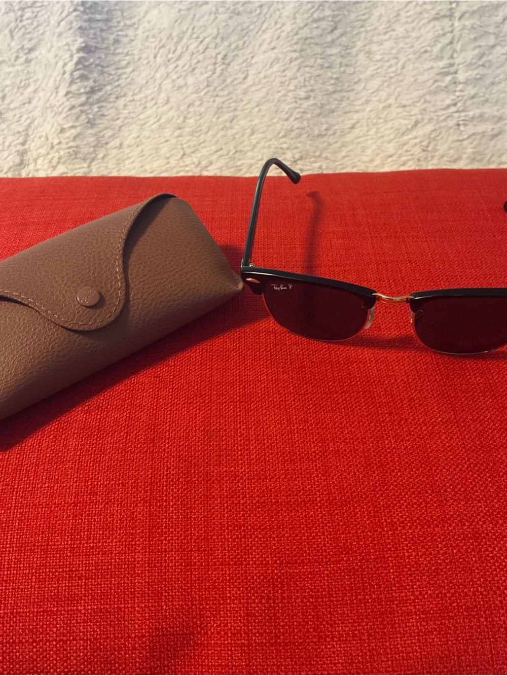 Brown Leather Sunglasses Case - Unbranded